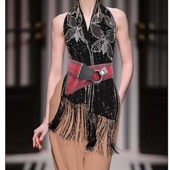 Waist Belt Elastic Stretch Cinch Belts With Interlock Buckle